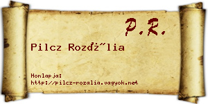 Pilcz Rozália névjegykártya